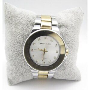 Women Anne Klein Diamond Quartz WR Analog 35mm Round Watch (I3) "New Battery"